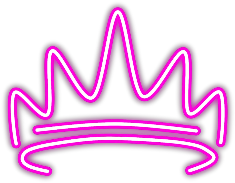  neon light crown Transparent Neon Crown Png
