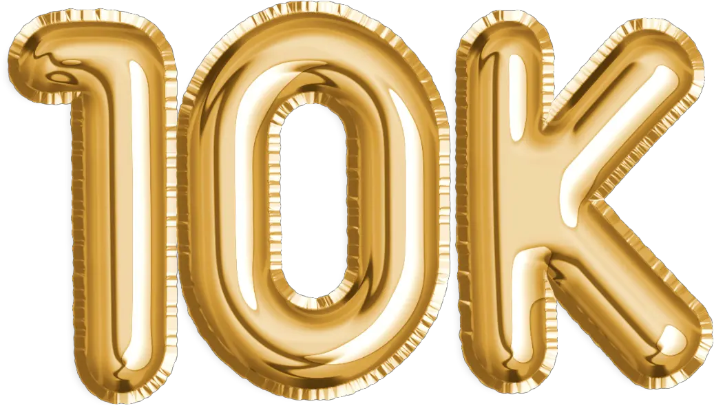  10k Gold Foil Balloon Diecut Sticker Thank You Balloons Gold