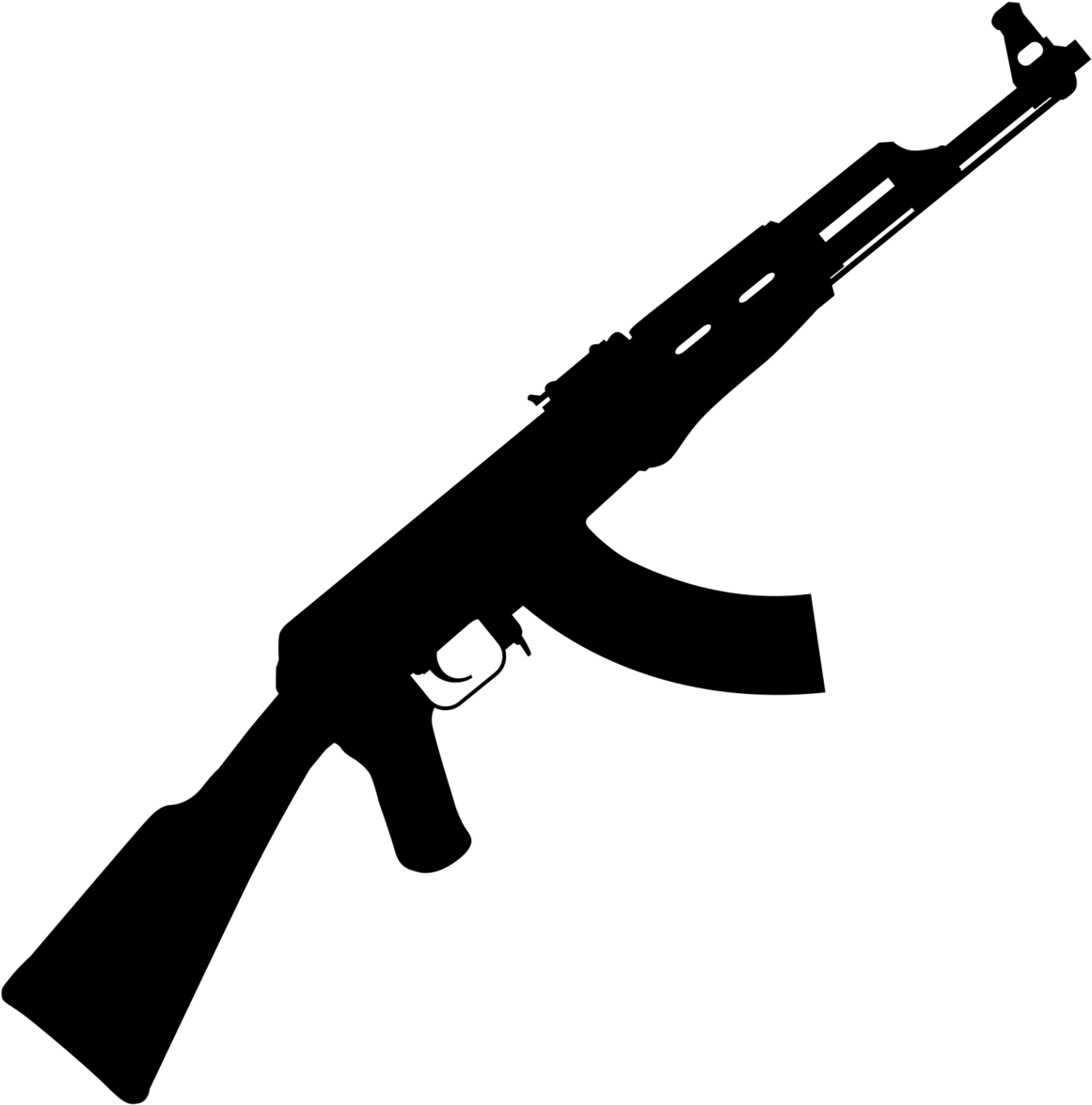  Transparent Man With Gun Png Ak 47 Png