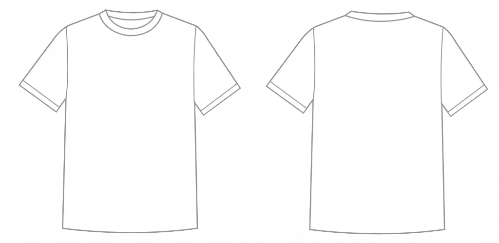  Transparent Tshirt Outline Png T Shirt Template White Png