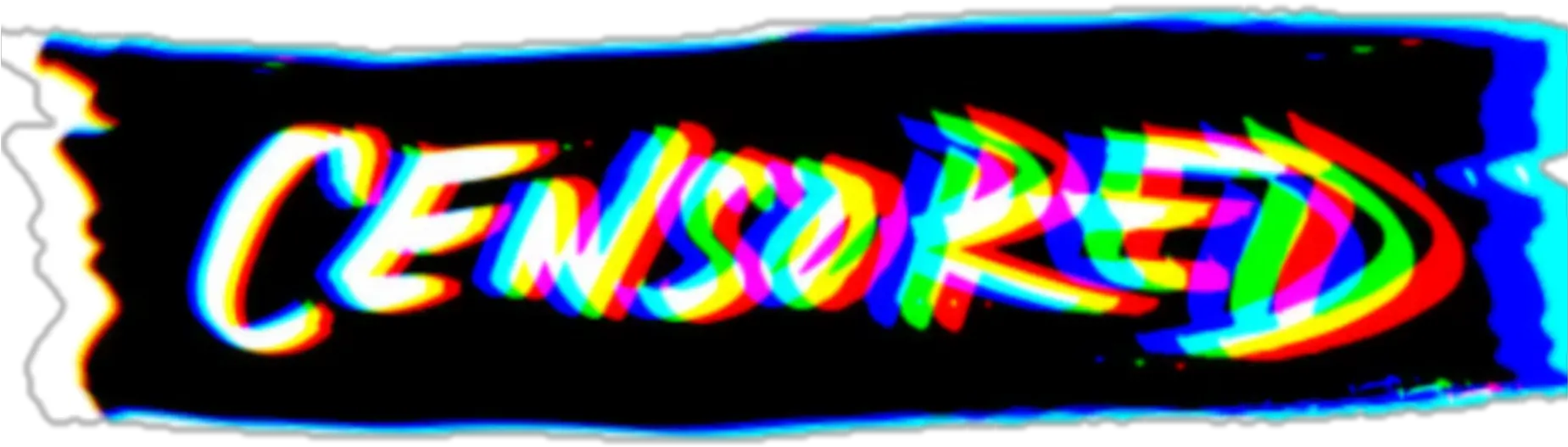  censored glitch freetoedit Electric Blue