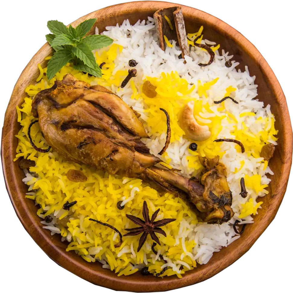  Chicken Biryani Top View