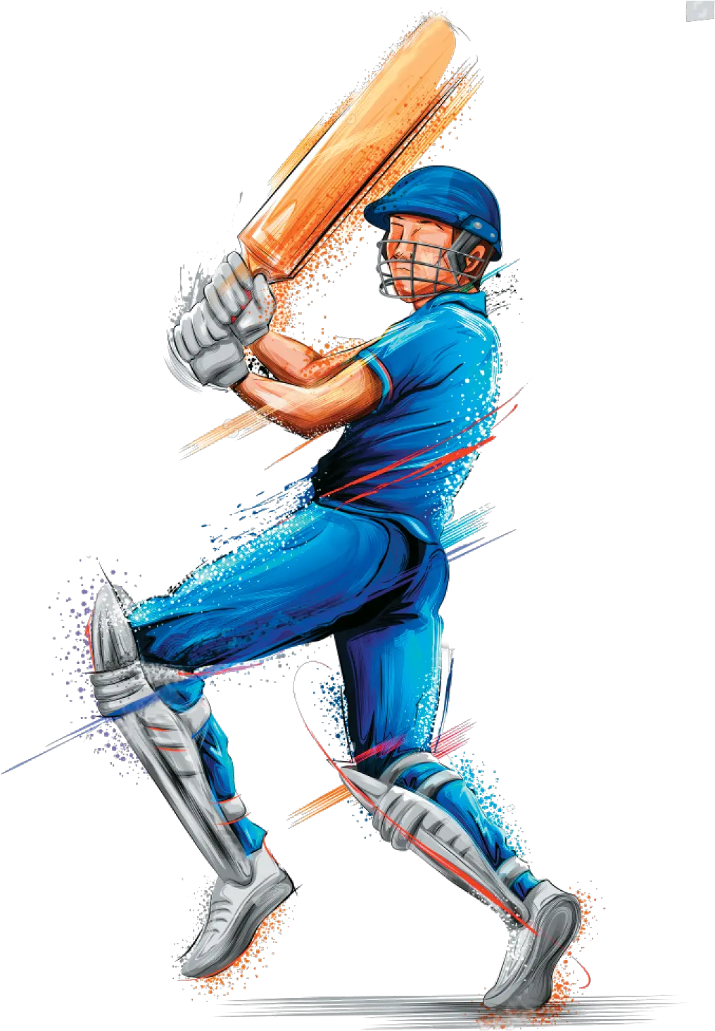  Cricket Player Vector