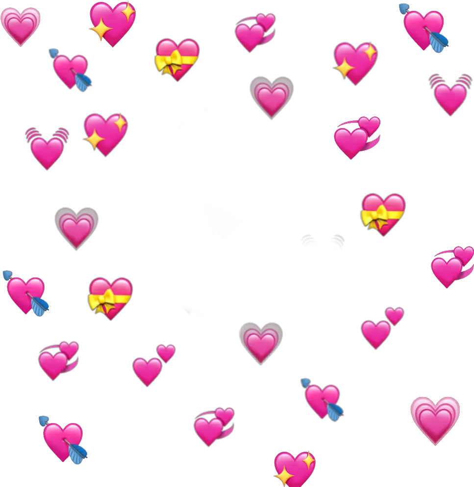  softhearts softmemes softedit soft hearts Transparent Heart Emoji Background