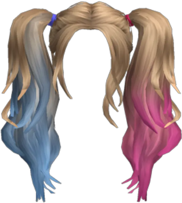  hdr wig pigtails blue pink suicidesquad harleyquinn Harley Quinn Hair Roblox