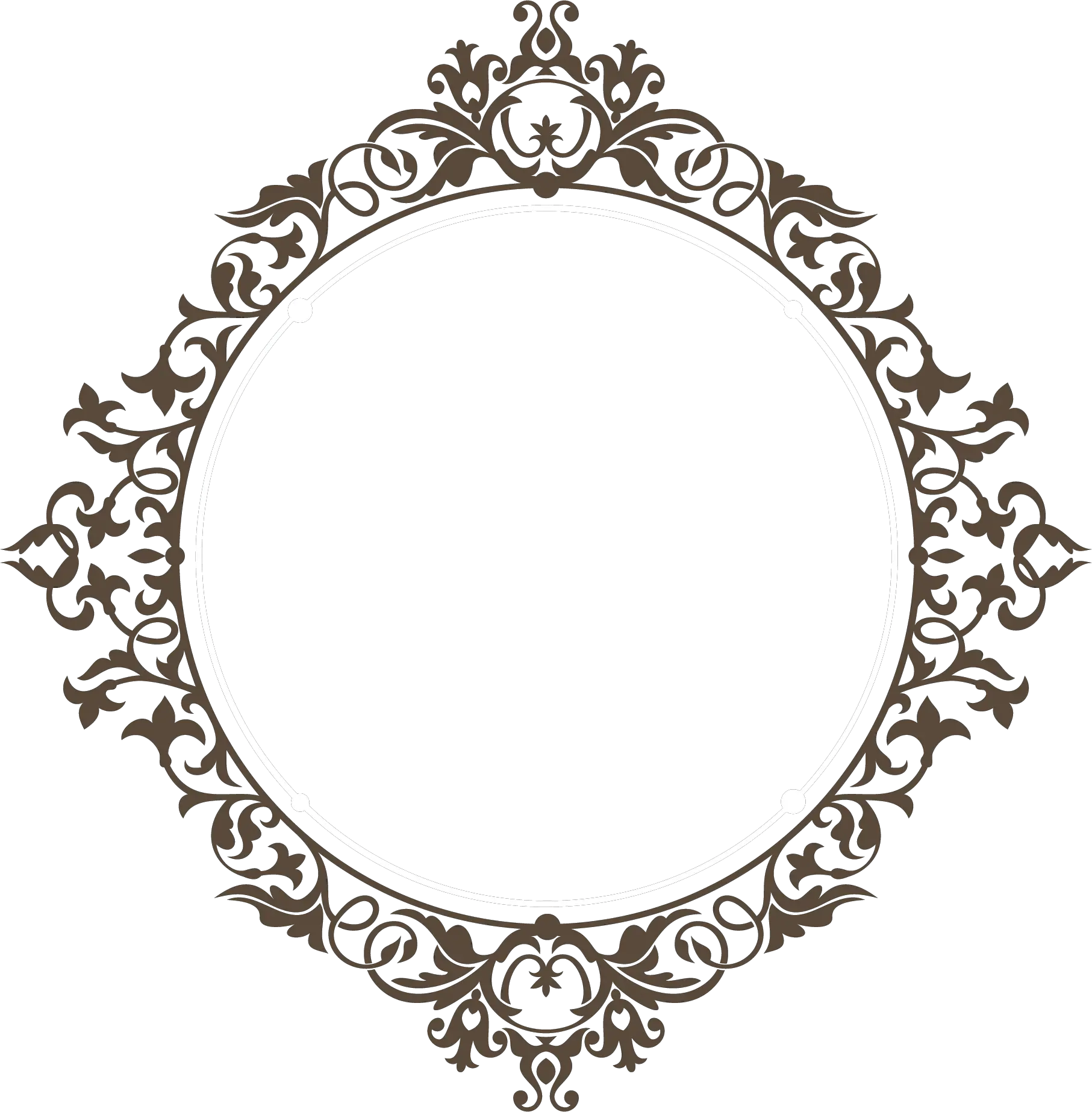  Clip Art Moldura Redonda Vetor Moldura Arabesco Redondo Png