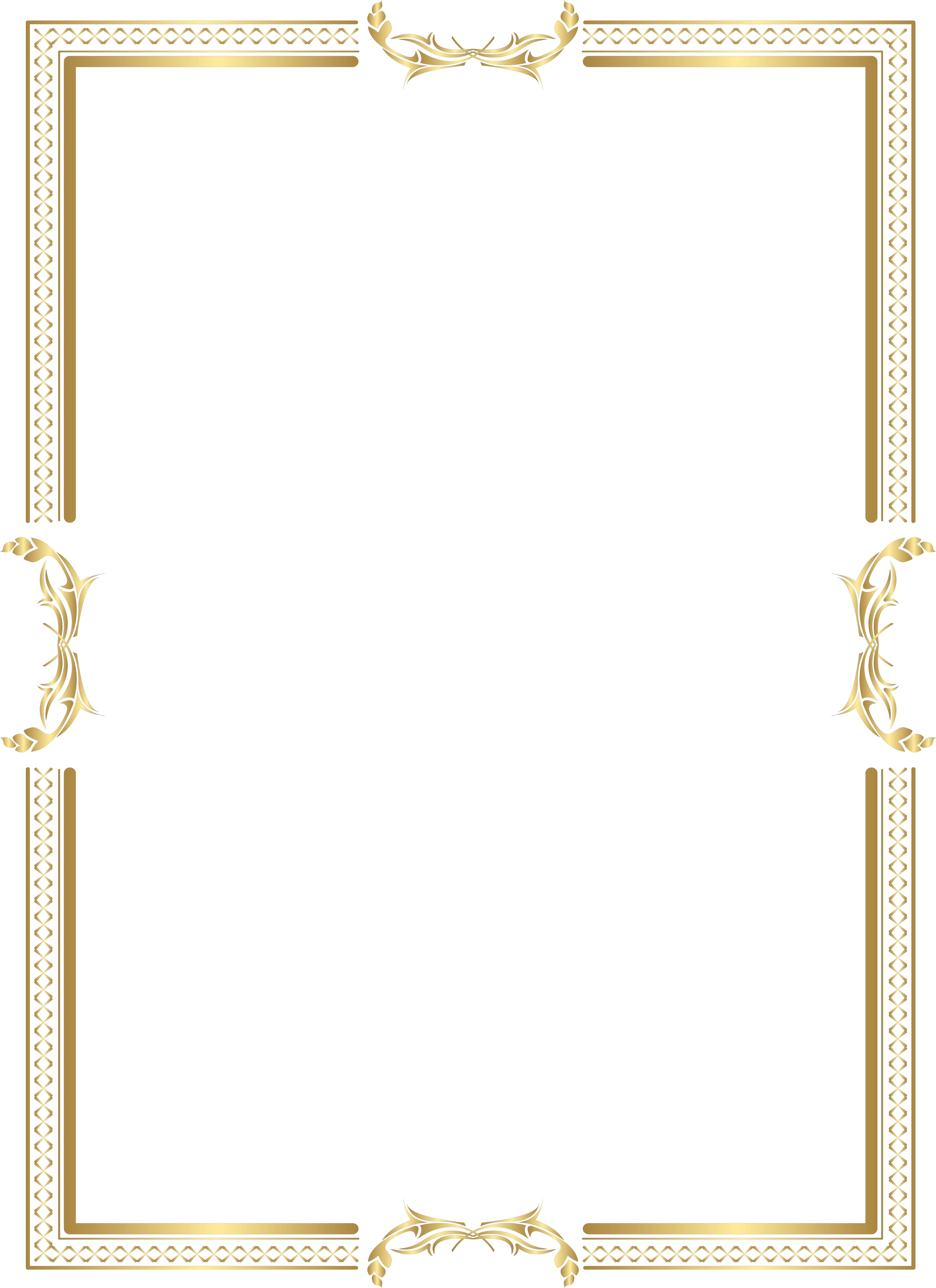  Transparent Gold Border