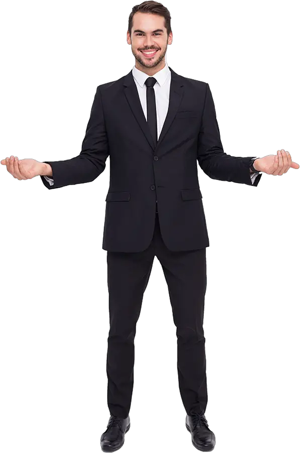  Standing Man With White Background Png Man In Suit Png
