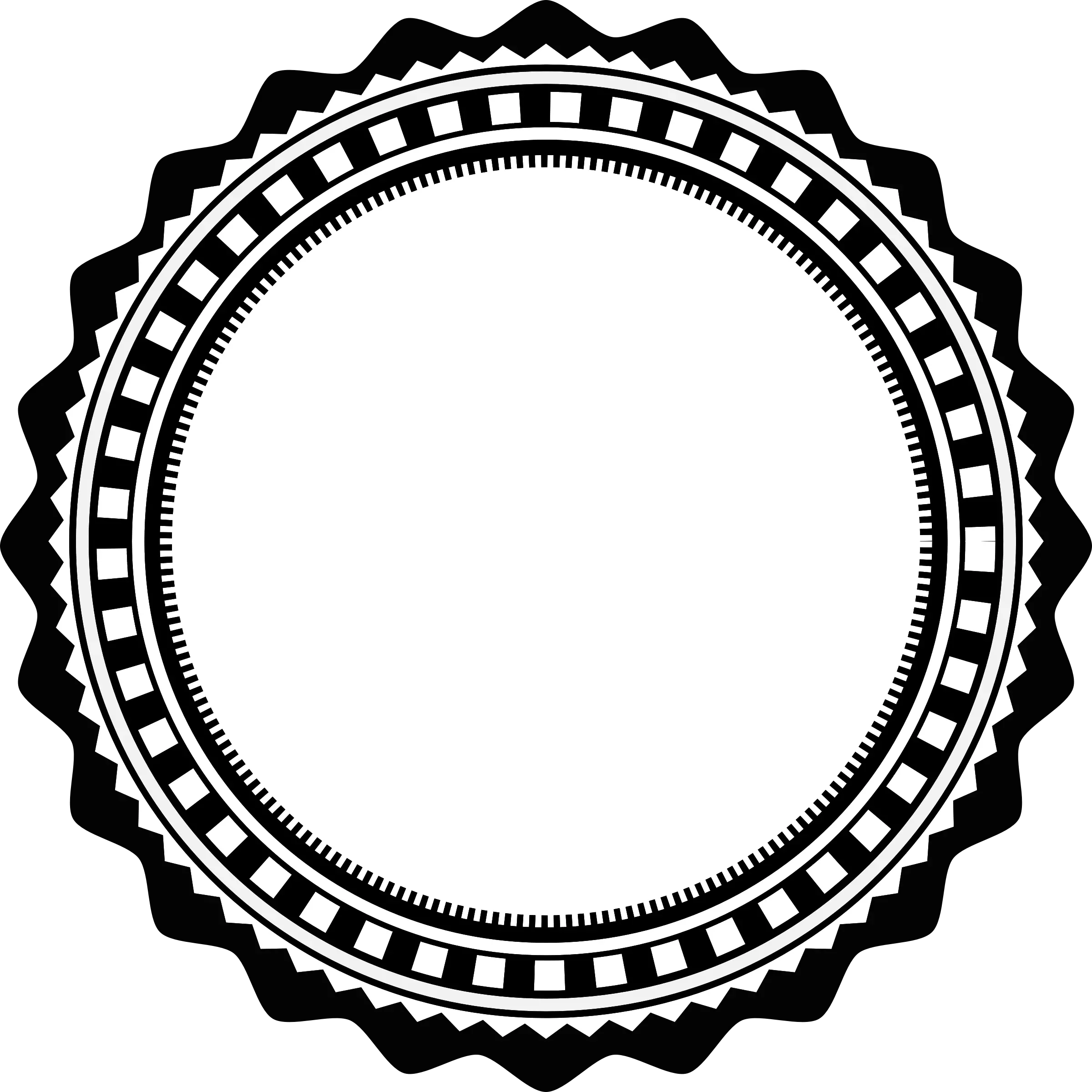  Fancy Badge Transparent Circle Logo Template