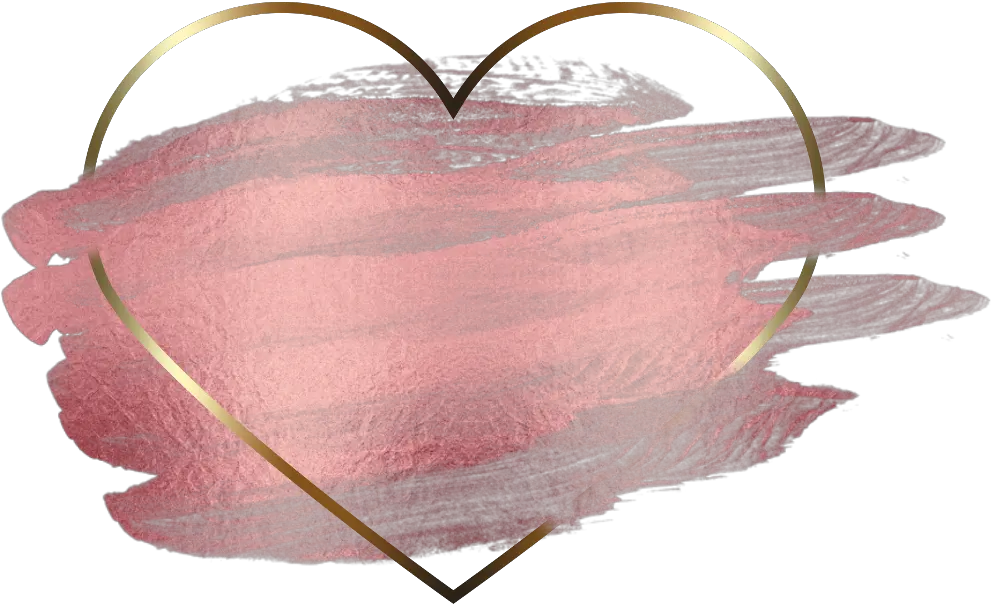  love heart pink gold brush glitter geometric Clipart Rose Gold Frame