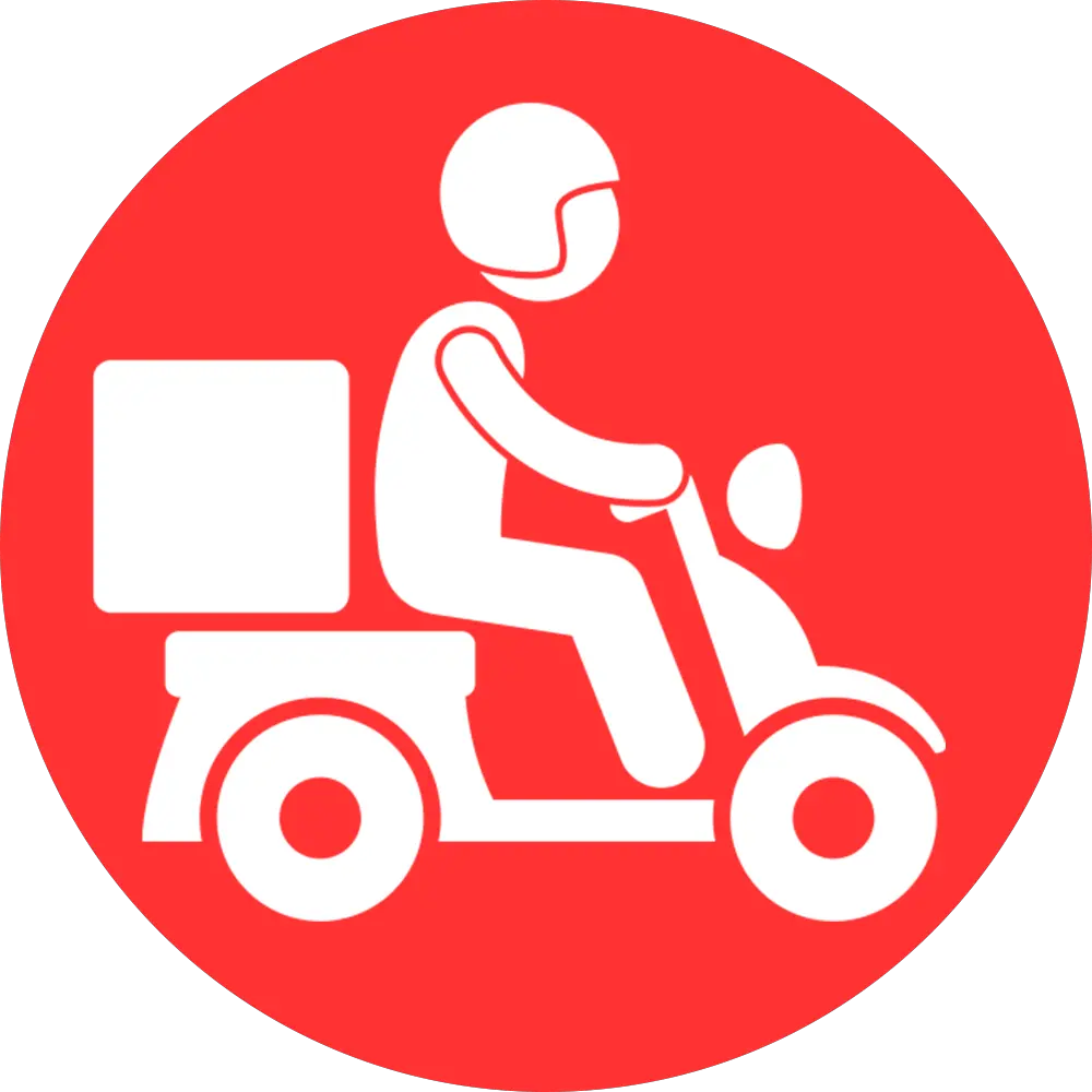  White Motorbike Icon Delivery Png