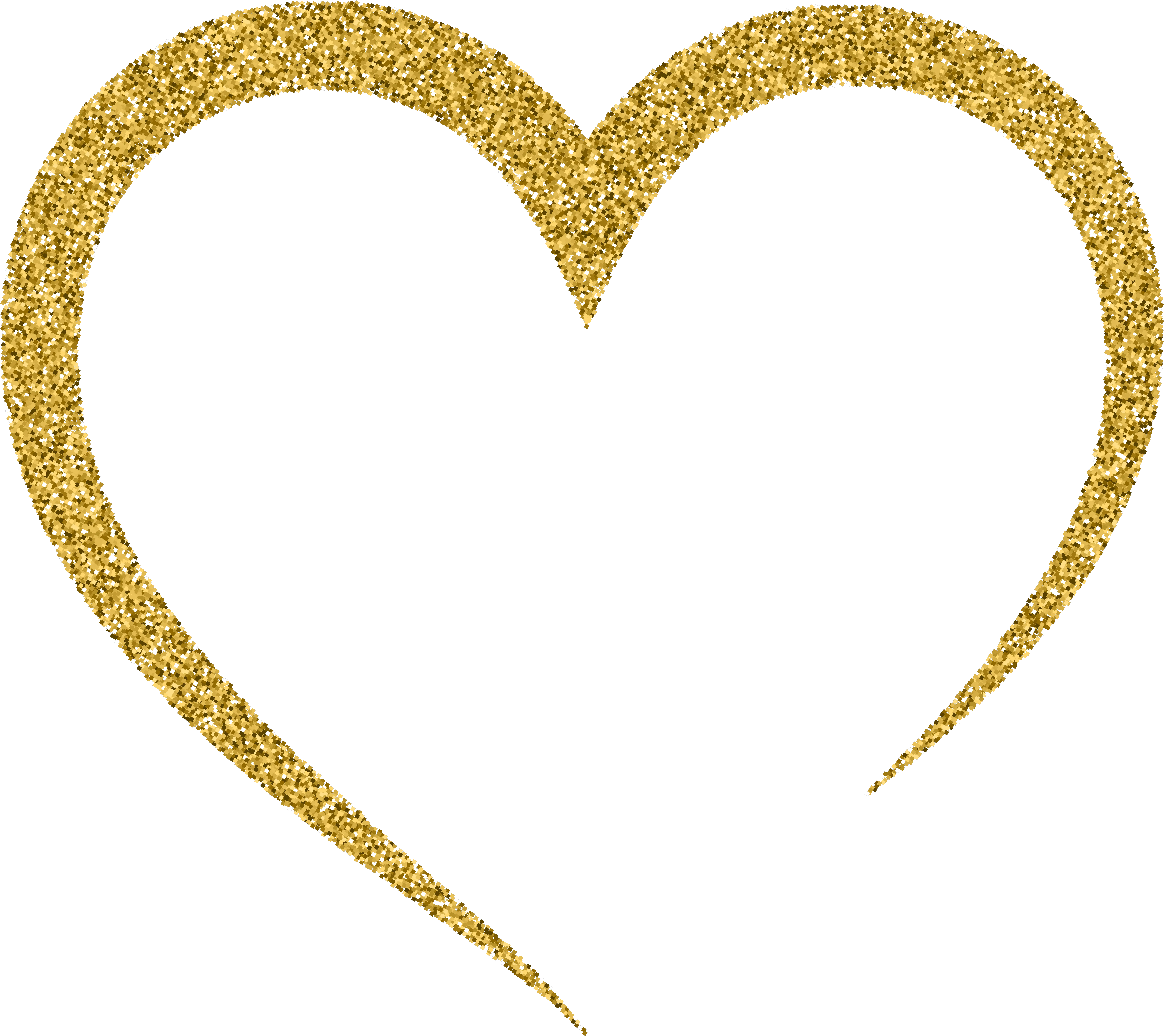  Heart Png Gold