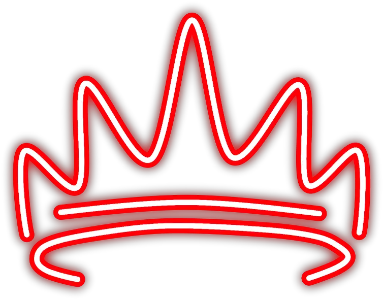  neon glow crown red hat freetoedit mimi sticker Glowing Neon Crown Png