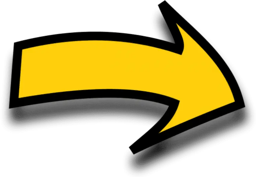  Comic Arrow Pointing Right Transparent Background Yellow Arrow Png