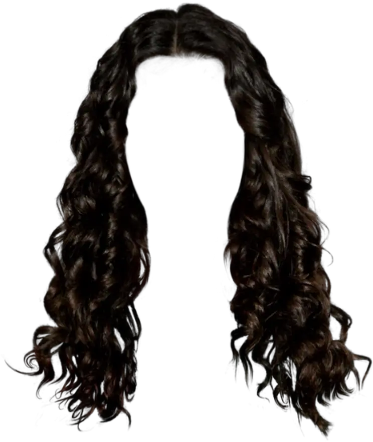  Transparent Black Wig Png Black Curly Hair Png