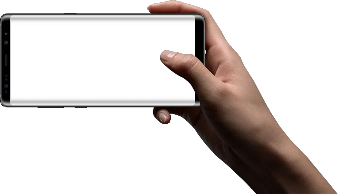 Hand Holding The Galaxy Note8 In Landscape Mode Hand Holding Phone Landscape