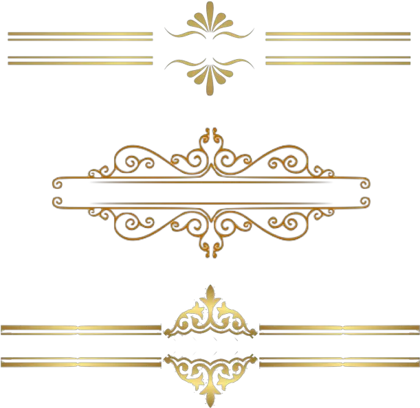  Transparent Gold Clipart Vector Golden Border Png