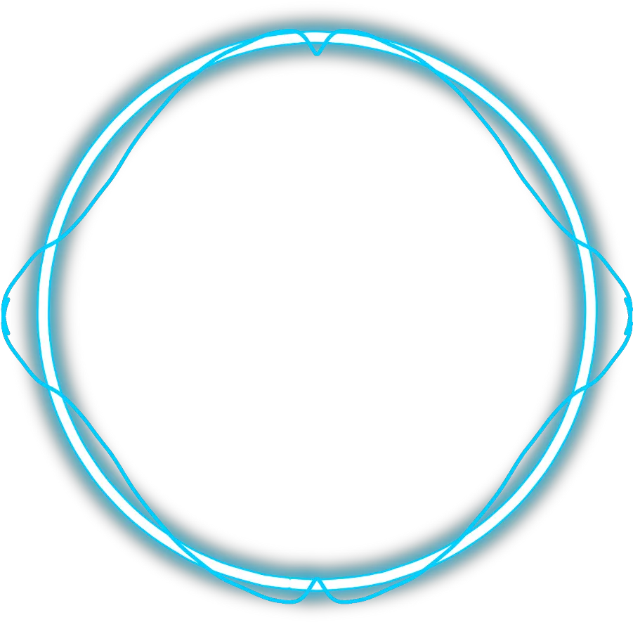  Neon Round Blue Freetoedit Circle Frame Border Geometri Blue Neon Circle Png