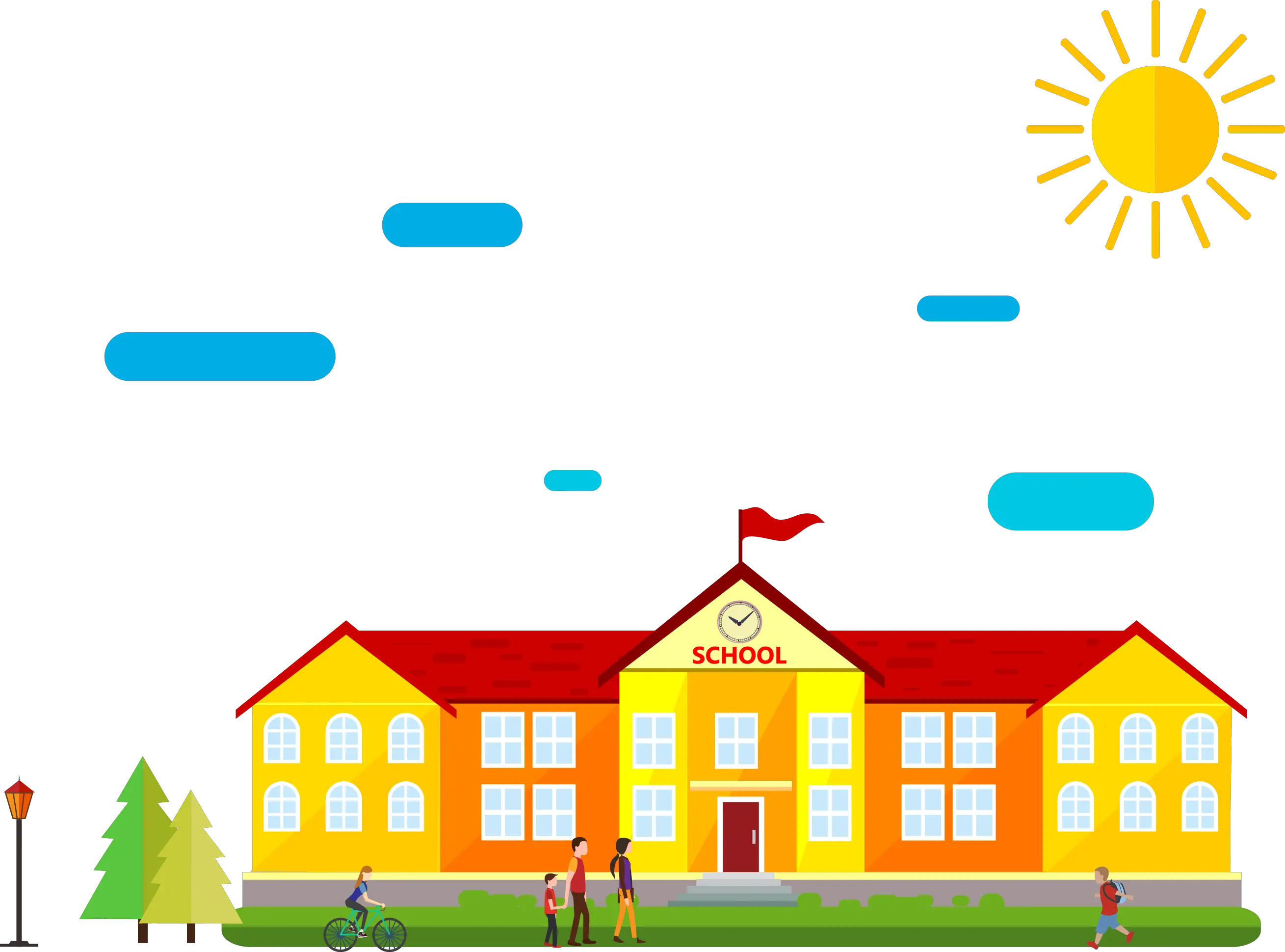  School Background Cartoon Png