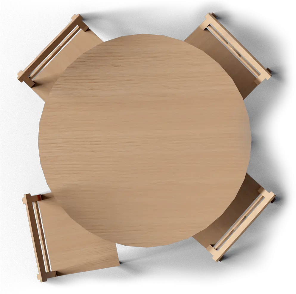  Round Dining Table Top View