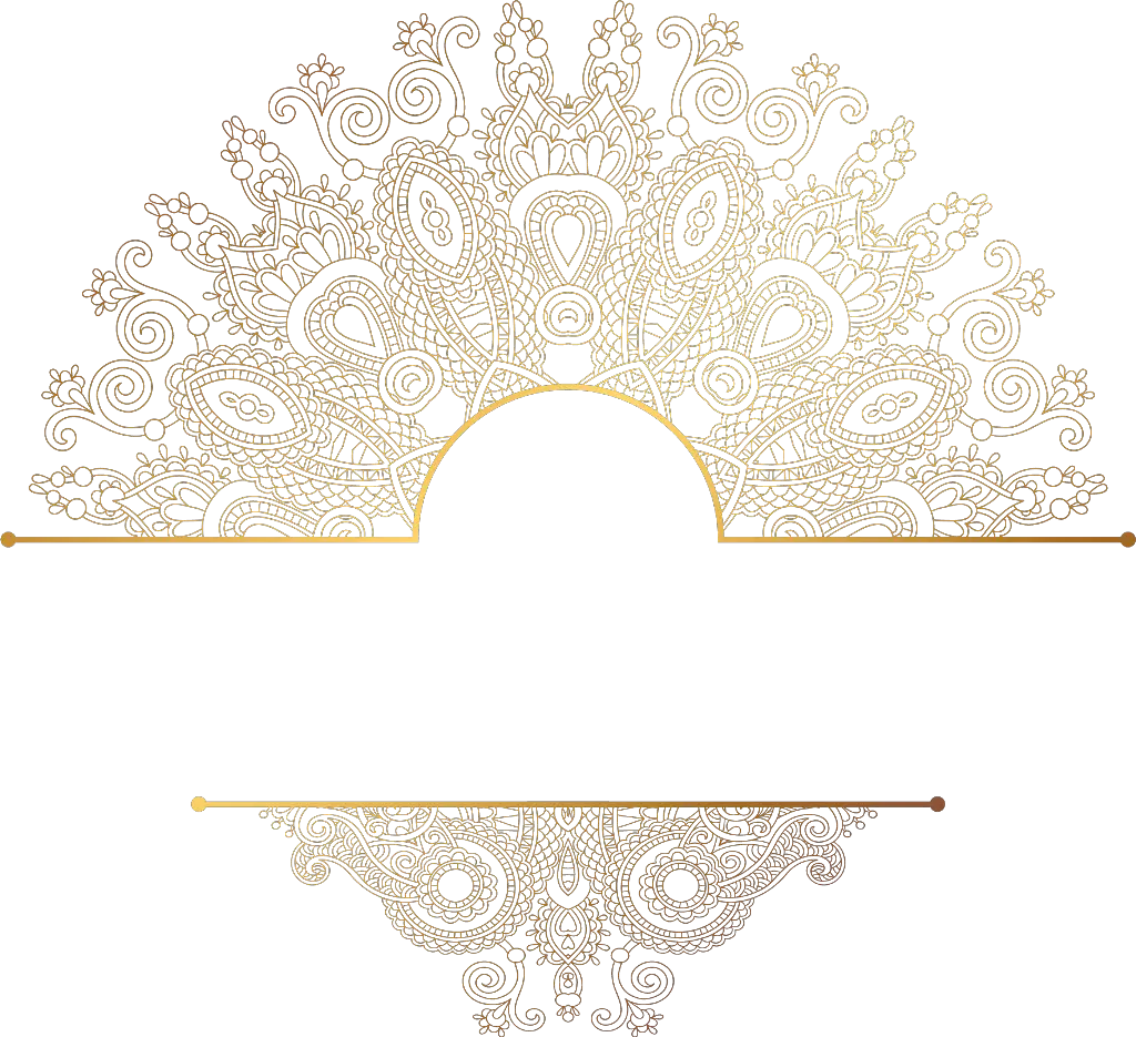  paisley gold mandala divider header textline Transparent Png Mandala Gold