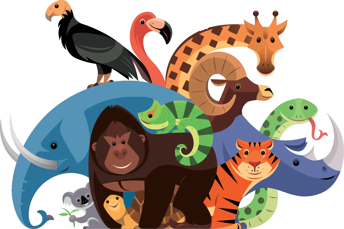  Cartoon Animal Png Humans And Animals Png