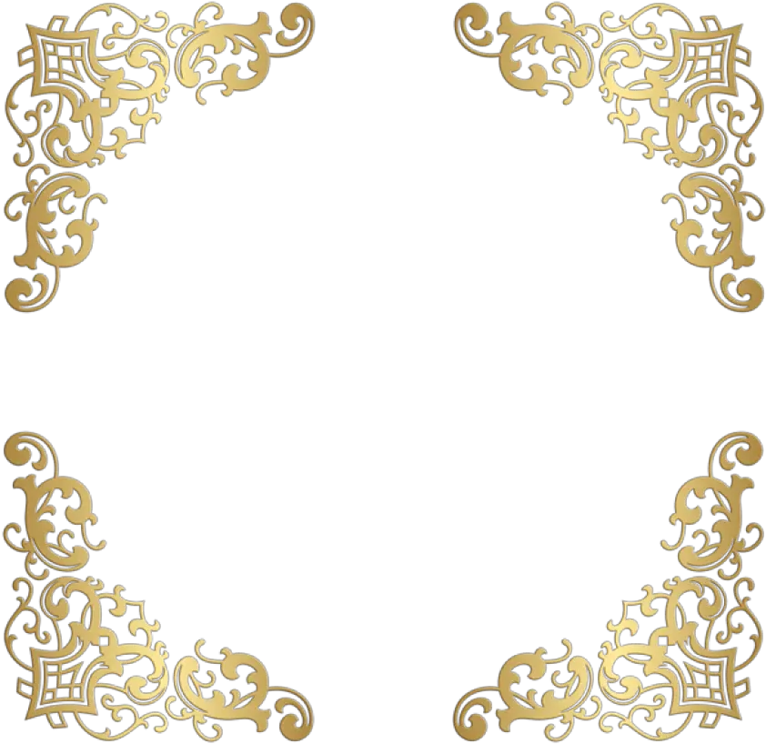  Free Png Download Gold Decorative Corners Transparent Gold Decorative Frame Png