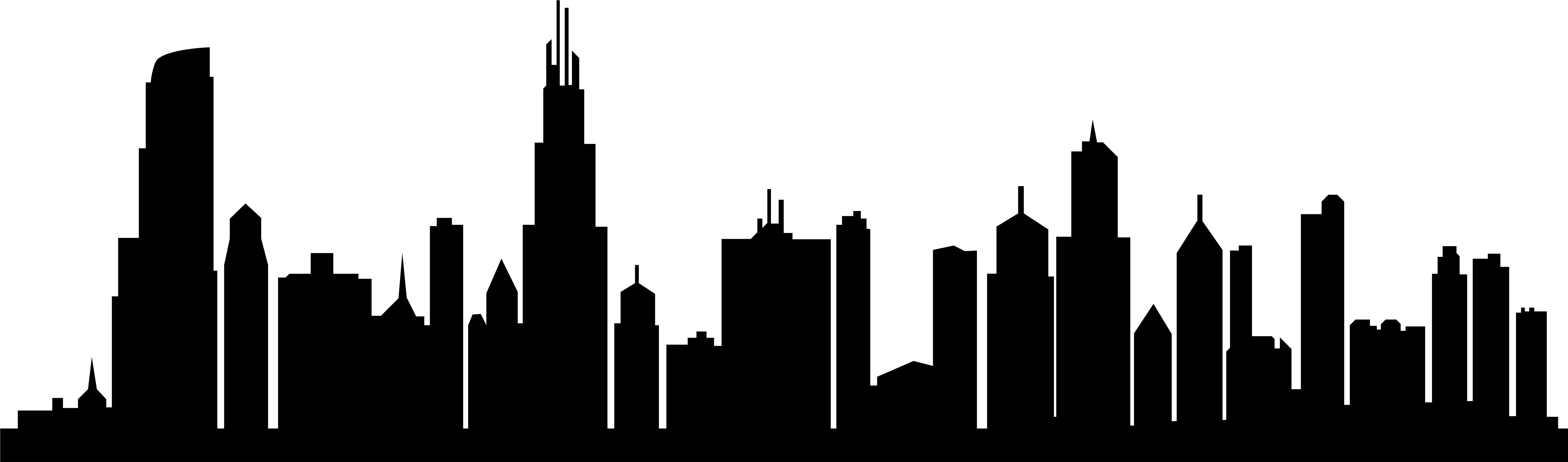  Silhouette Png City Chicago Skyline Silhouette Png