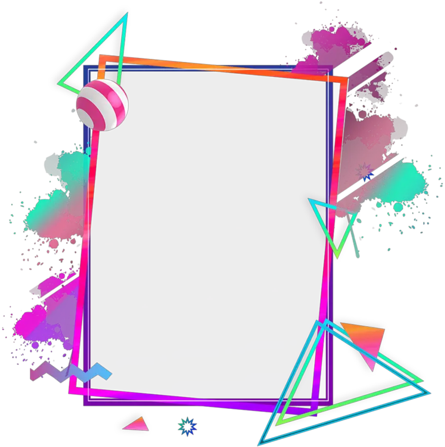  ftestickers frame borders abstract popart colorful Graphic Design