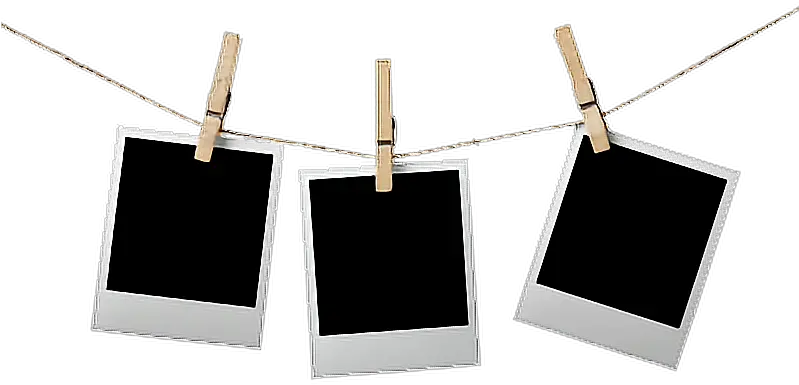  Hanging Polaroid Frame Png
