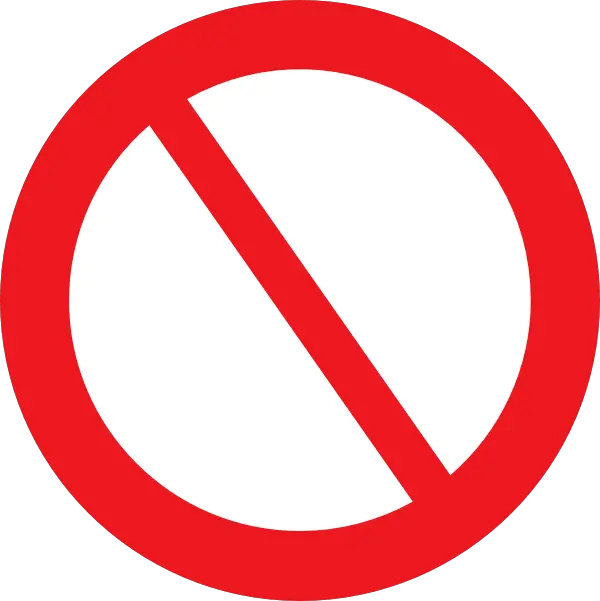  Sinal De Proibido Png