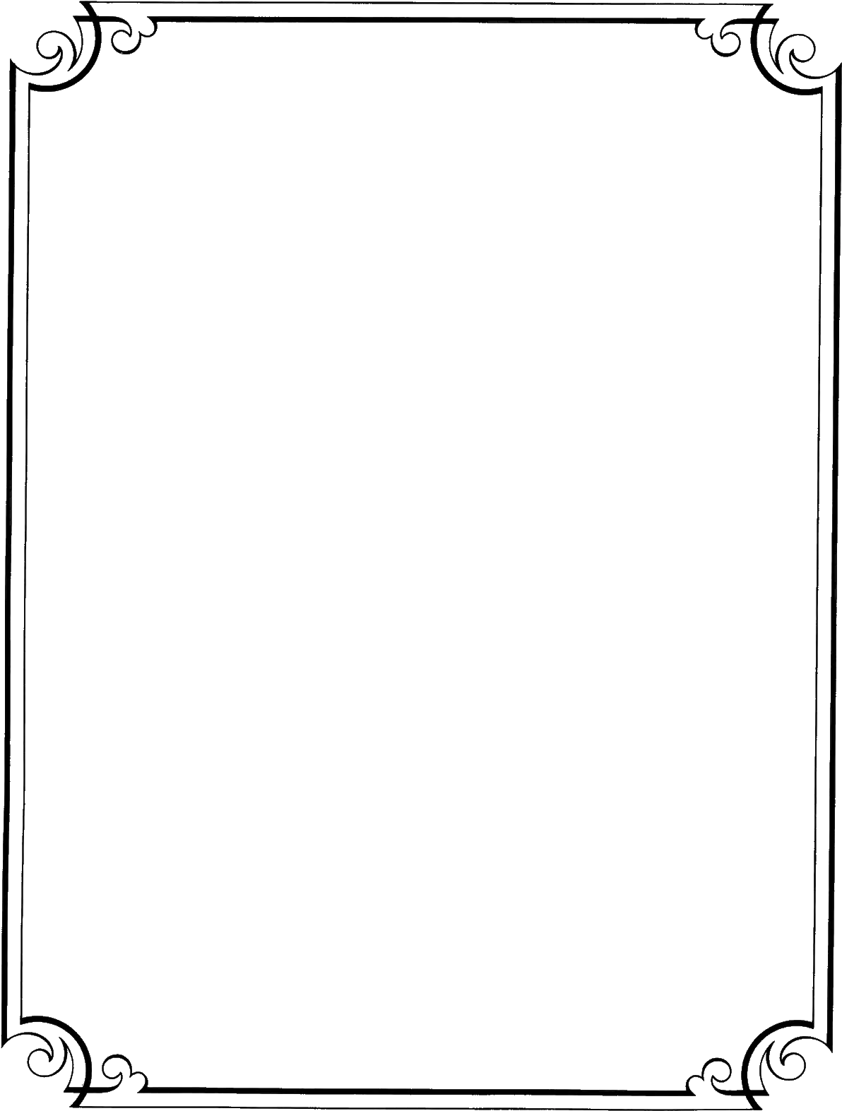  Page Border Png Vintage Rectangle Clipart Frames