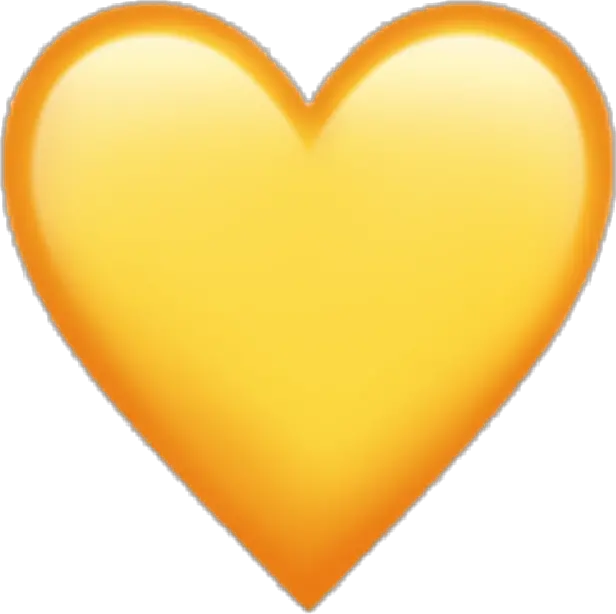  Apple Yellow Heart Emoji