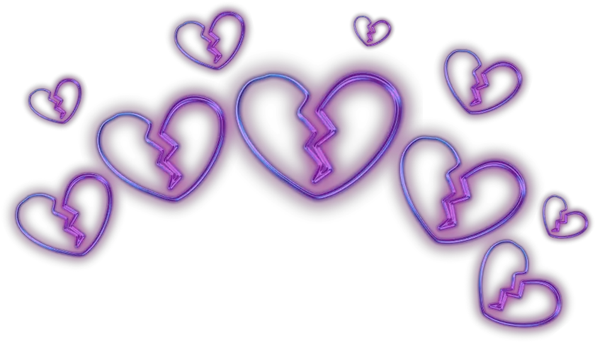  broken heart emoji crown circle glitter glitch Purple Broken Heart Emoji Transparent