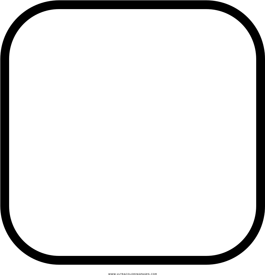  Rounded Square Coloring Page Quadrado Arredondado Png
