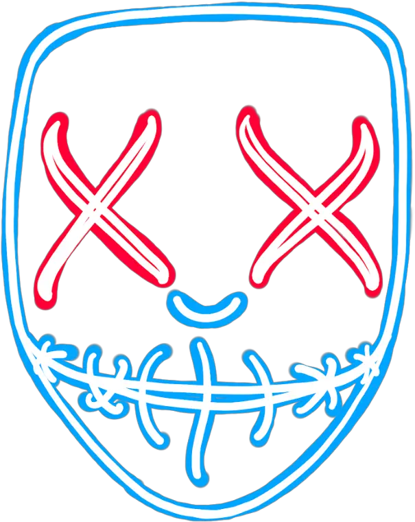  neon neoneffect neonmask mask mascara tumblr Neon Face Mask Picsart Sticker