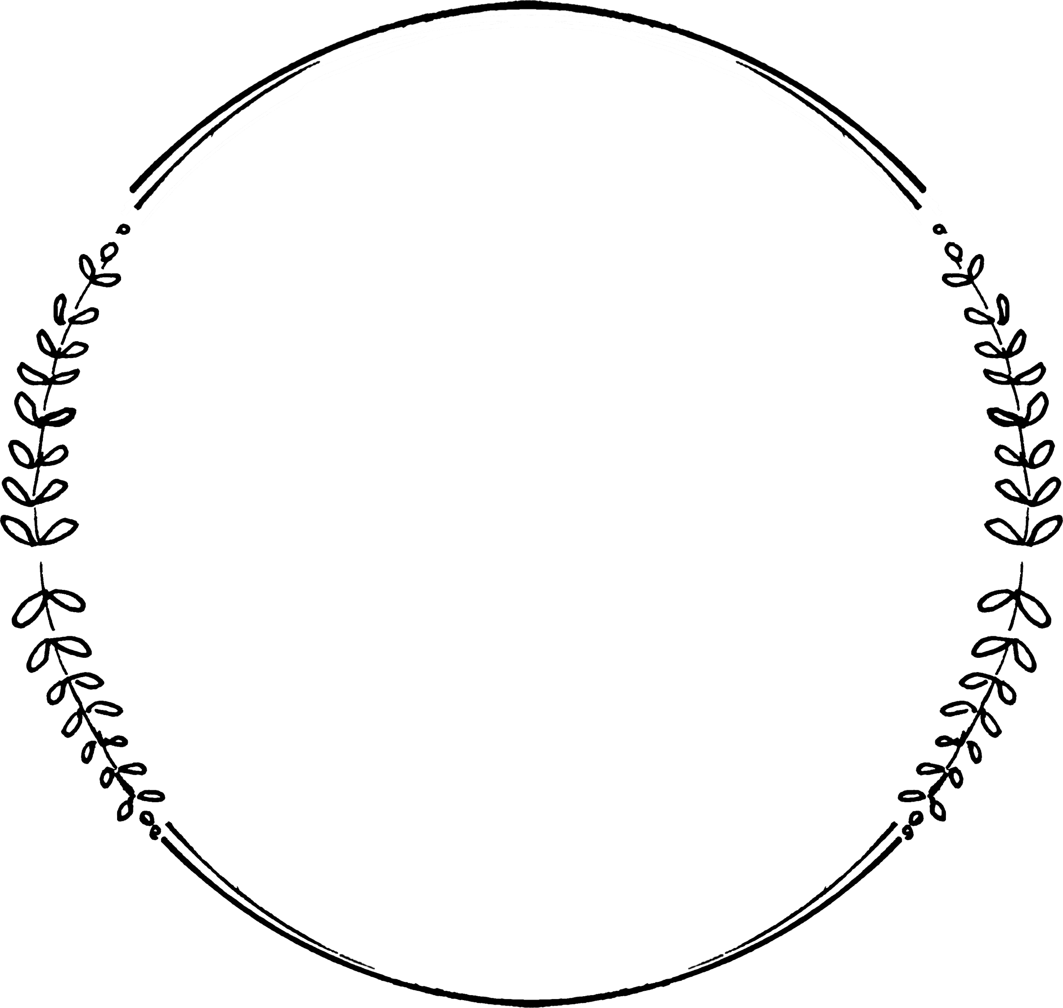  Circle Clipart Monogram Frame Simple Circle Border Design