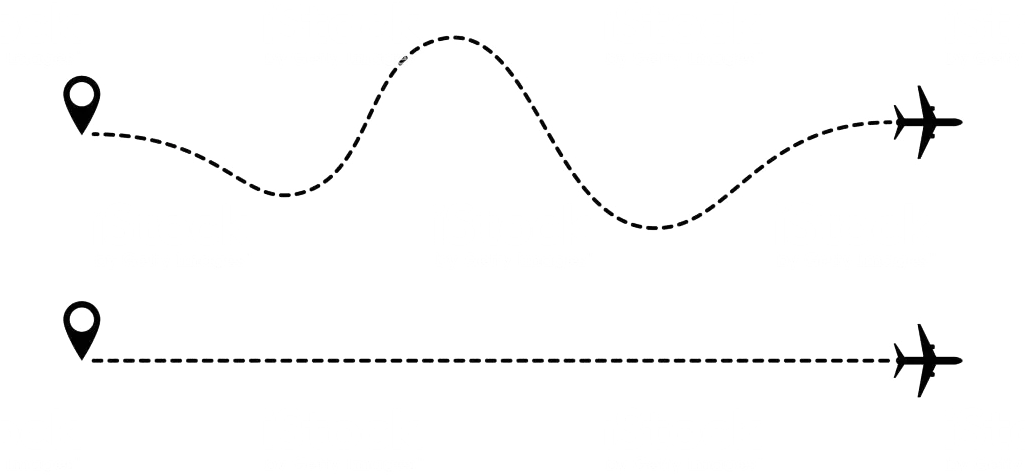  Dotted Line Transparent Png Plane With Dotted Line