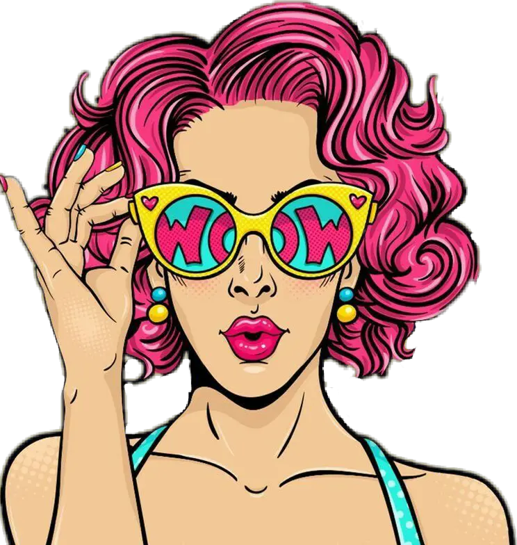  stickeremix Pop Art Woman Png