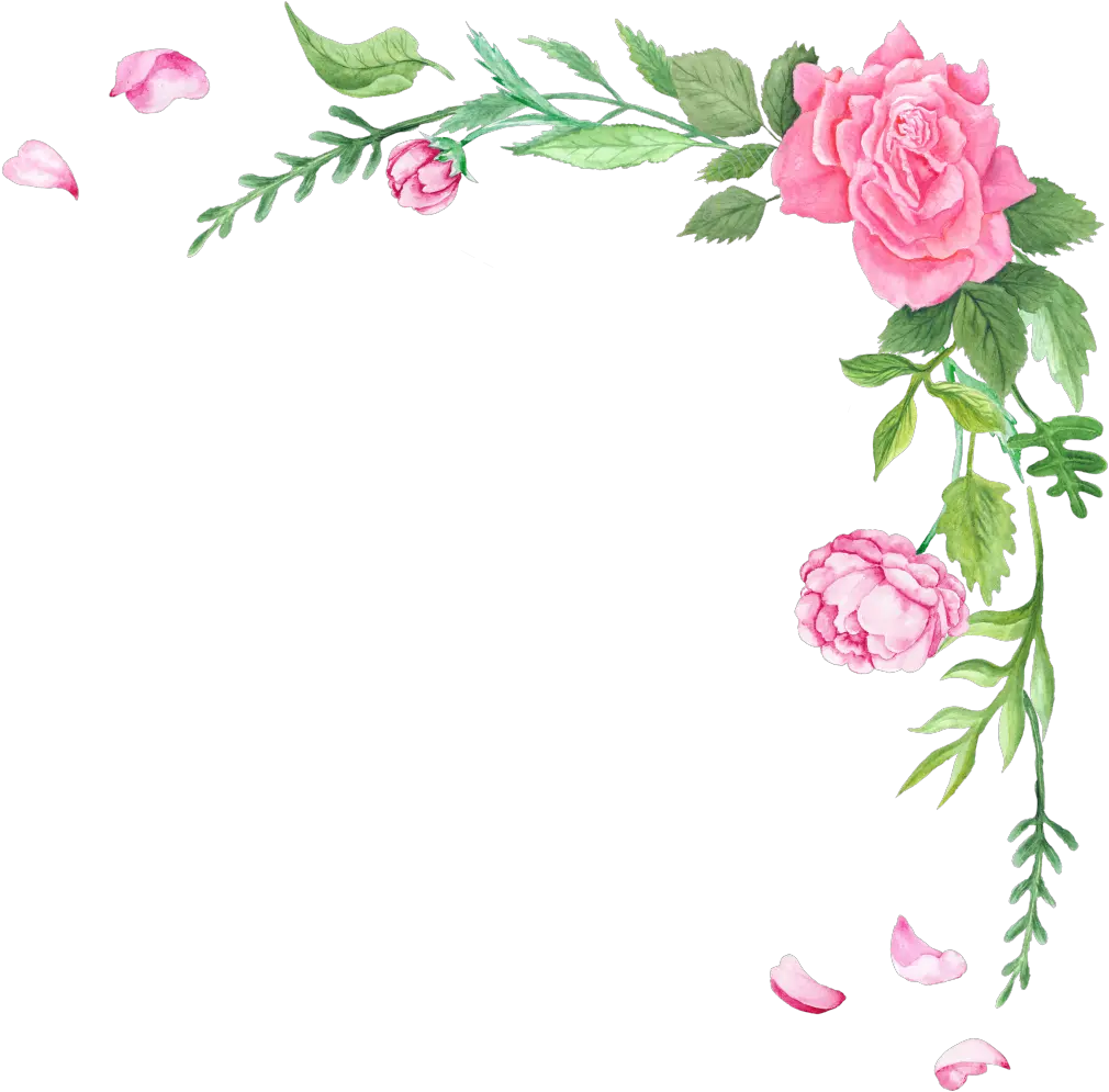  Fresh Flower Transparent Decorative Free Png Border Flowers Png Transparent