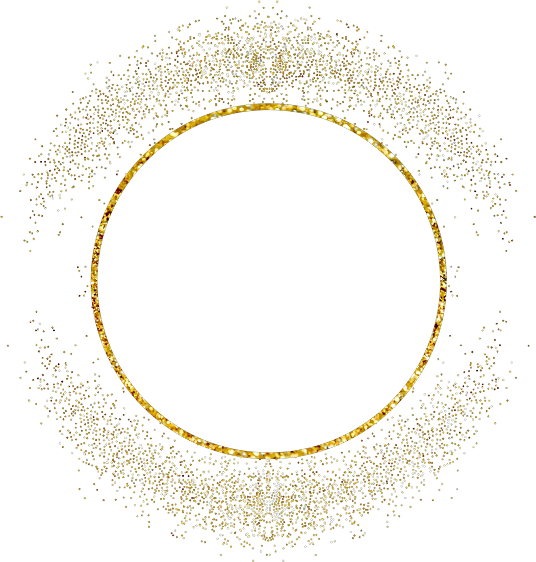  circle round gold frame glitter geometric border Circle