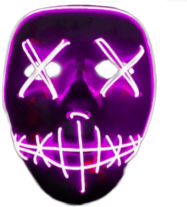  halloween mask purge neon Led Light Mask