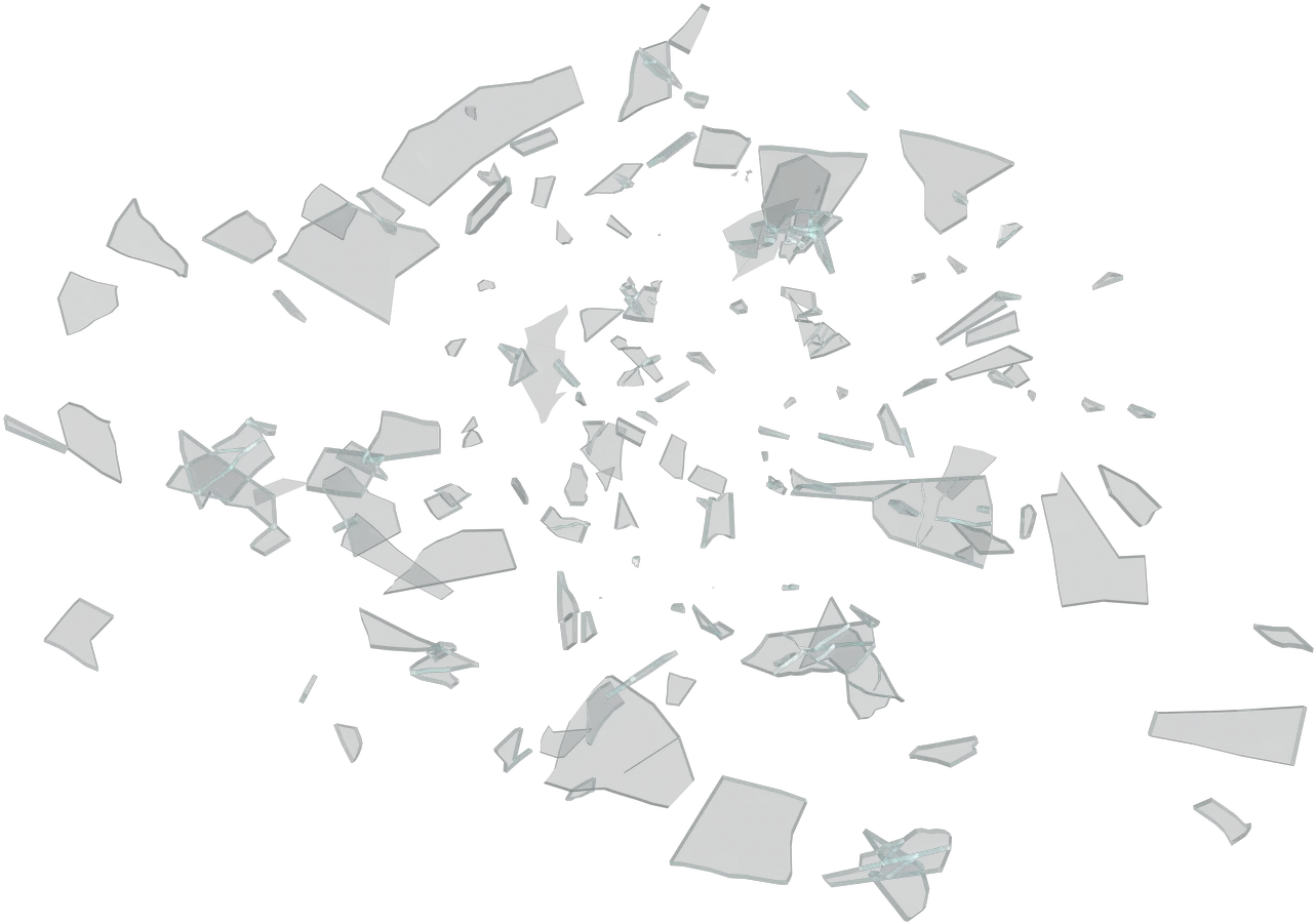  Broken Glass Flying Transparent