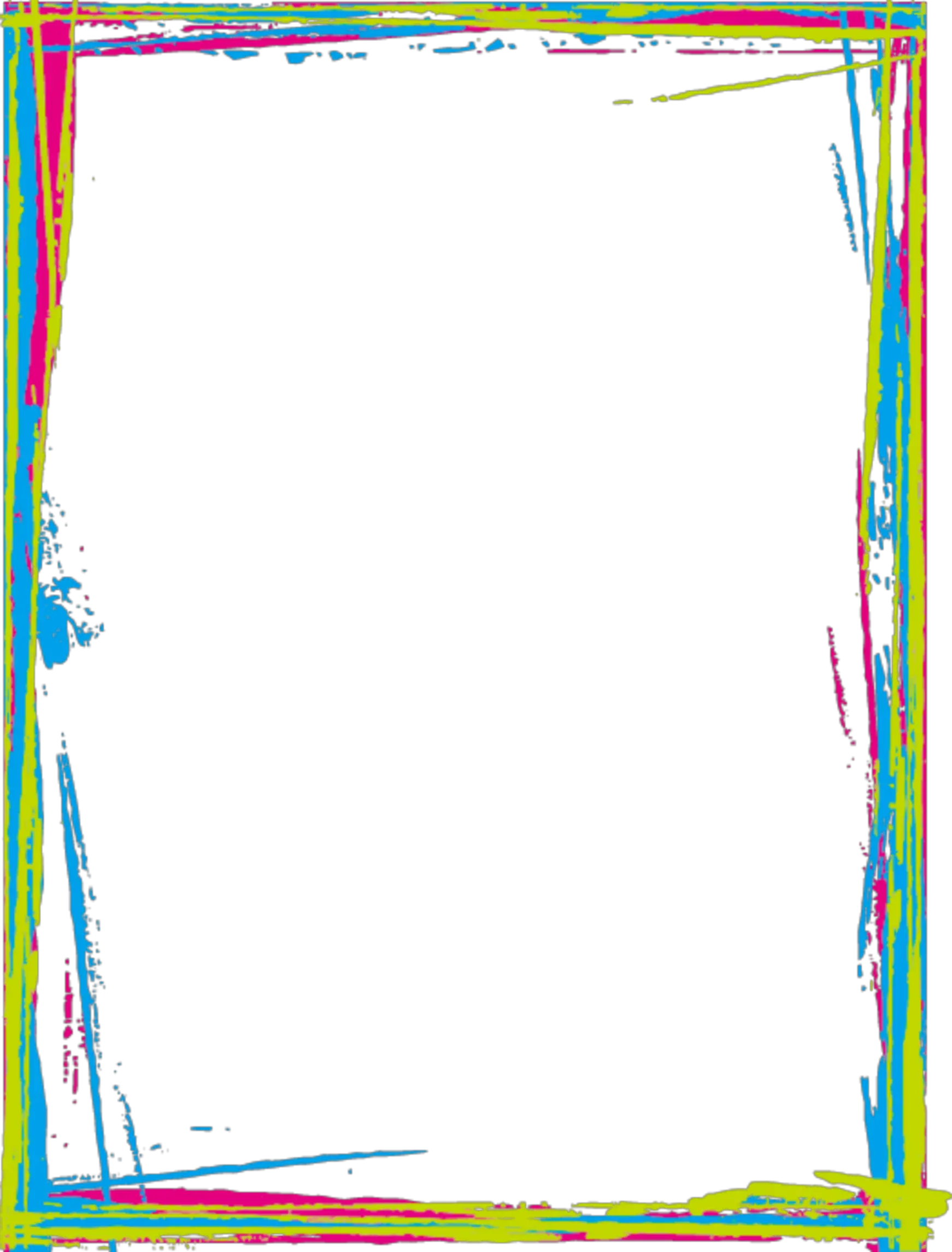 ftestickers frame borders linedrawing cute colorful Colorful Border Png
