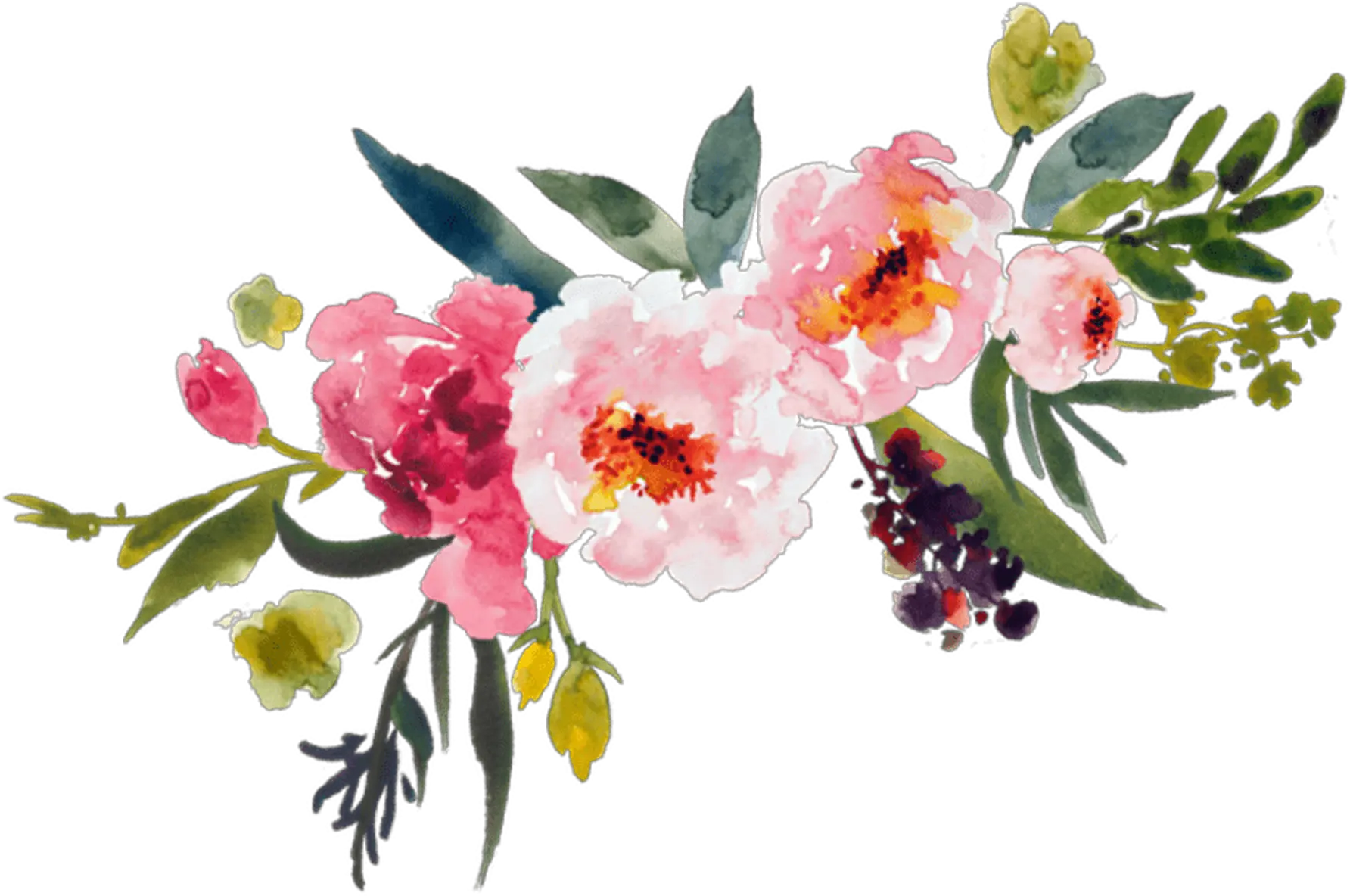  Painting Flower Bouquet Clip Art Leaves Transprent Watercolor Flower Transparent Background