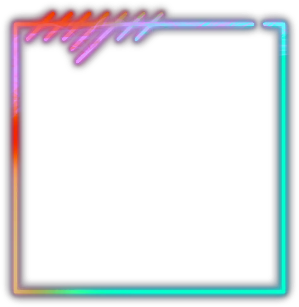  Mq Neon Frame Frames Border Borders Neon Border Transparent Background