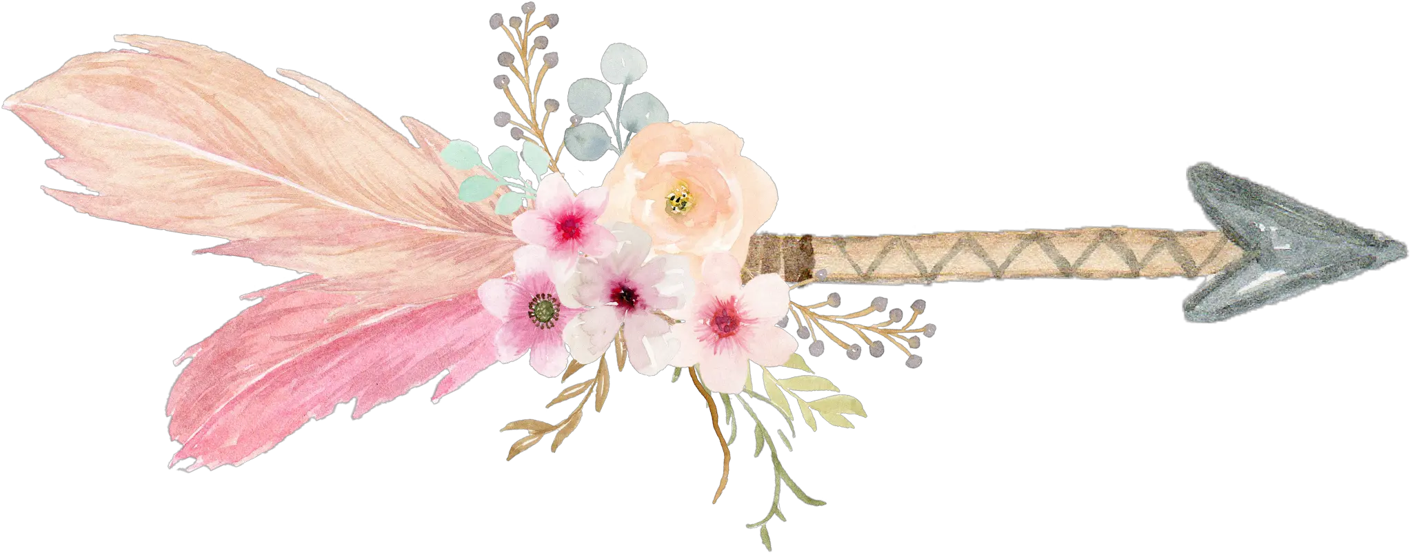  arrow boho bohemian bohemianstyle feather floralarrow Transparent Boho Floral Arrow
