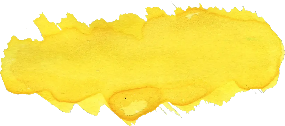  Transparent Brush Stroke Yellow Watercolor