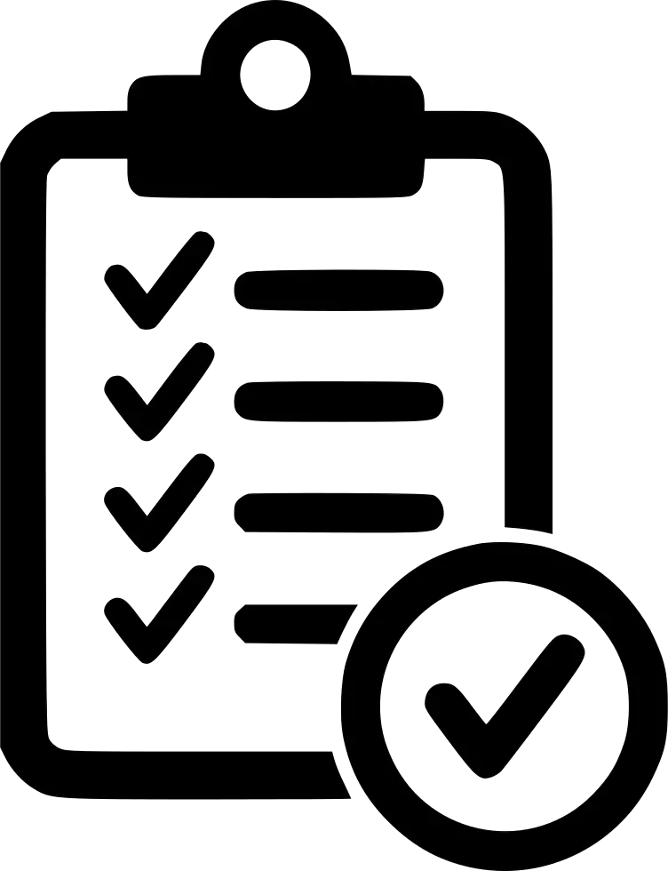  Icons Checklist Computer Black Text White Check List Png Icon