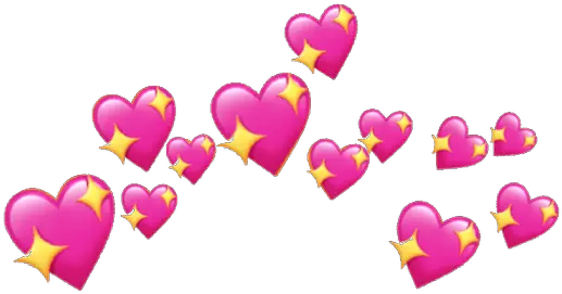  Heart Crown Png Image About Cute In Aesthetic Pink Hearts Png